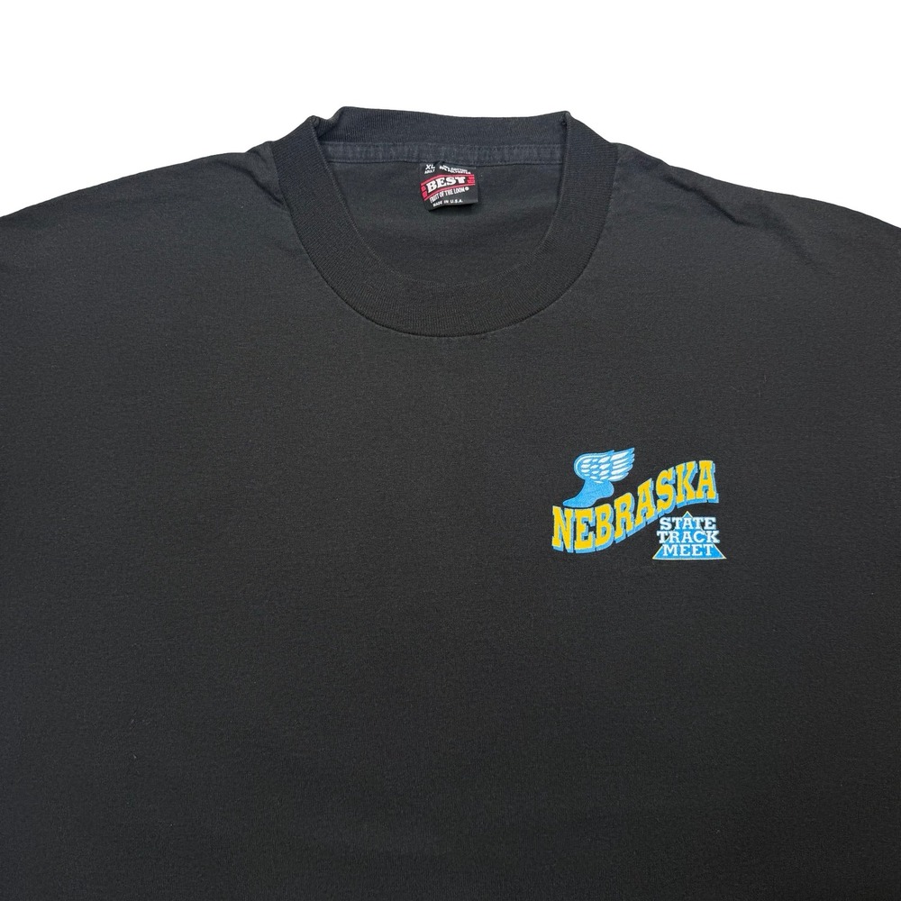 Vintage 90s Nebraska high school track and field shirt